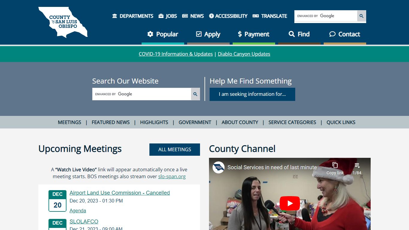 Jail Information - County of San Luis Obispo